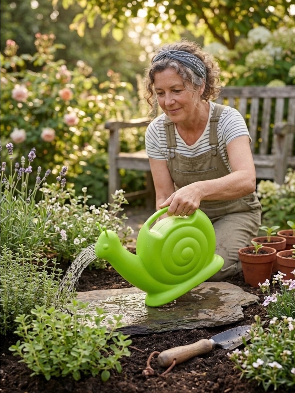 Snail-Shaped Watering Can 1.8 Liters